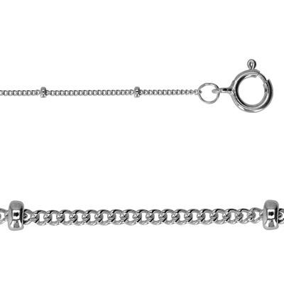 Sterling Silver Adjustable Saturn Chain Anklet