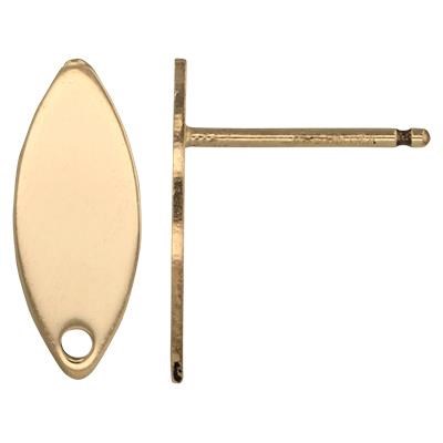 Gold-Filled Marquise Post Earring Findings