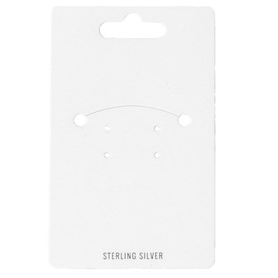 Sterling Silver Jewelry Card Hang Tag