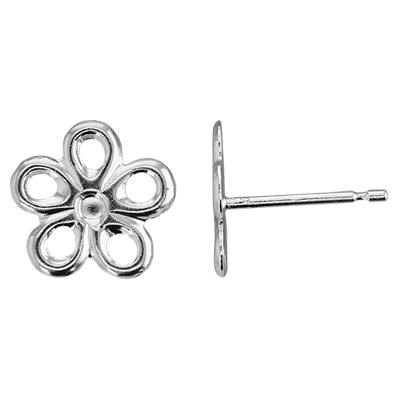 Sterling Silver Daisy Post Earring