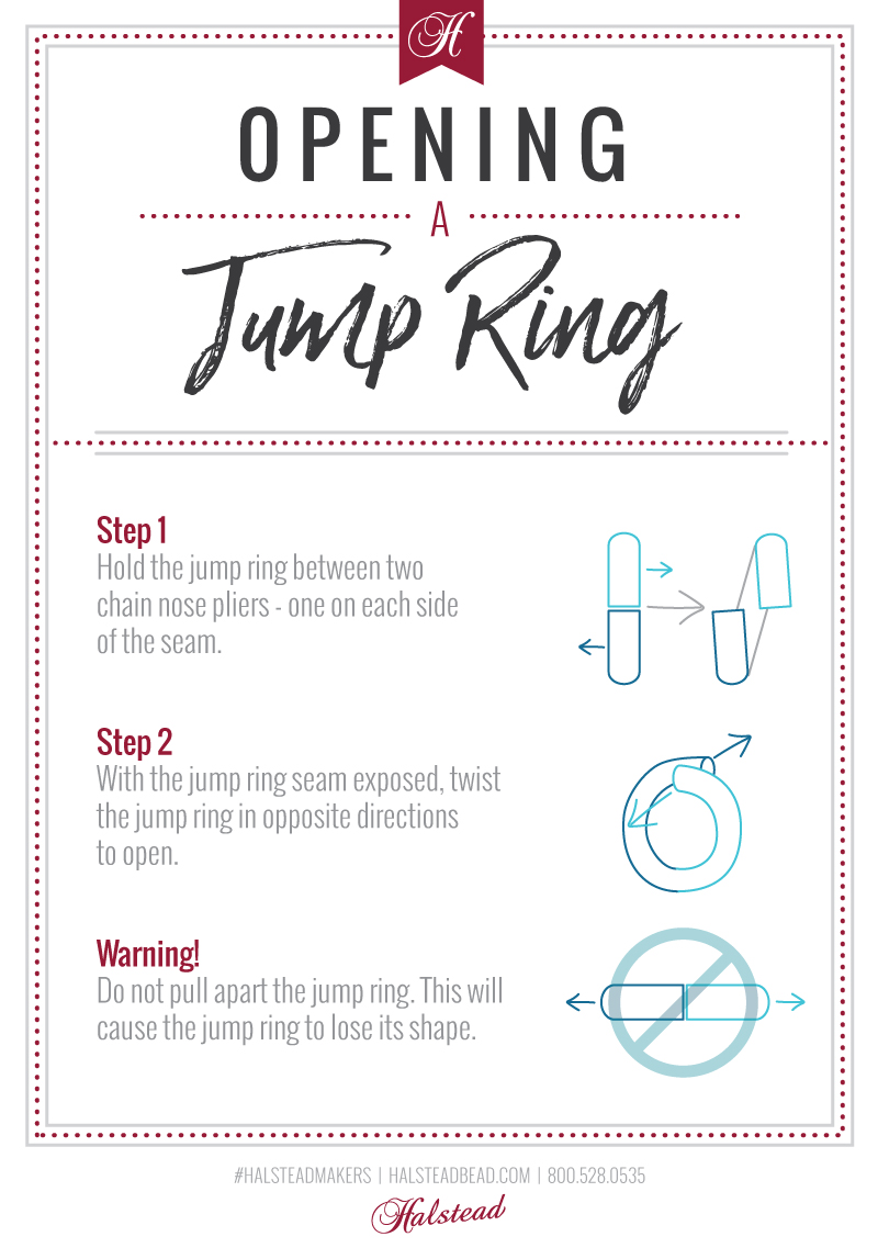 how to open a jump ring graphic - Halstead