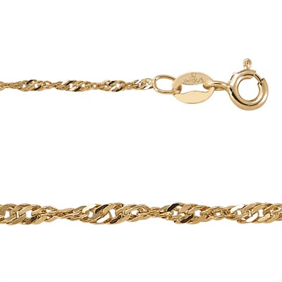 Gold Filled 18 inch Singapore Rope Chain