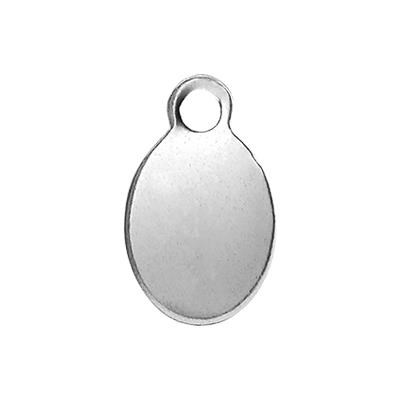 Sterling Silver Wide Oval Tag