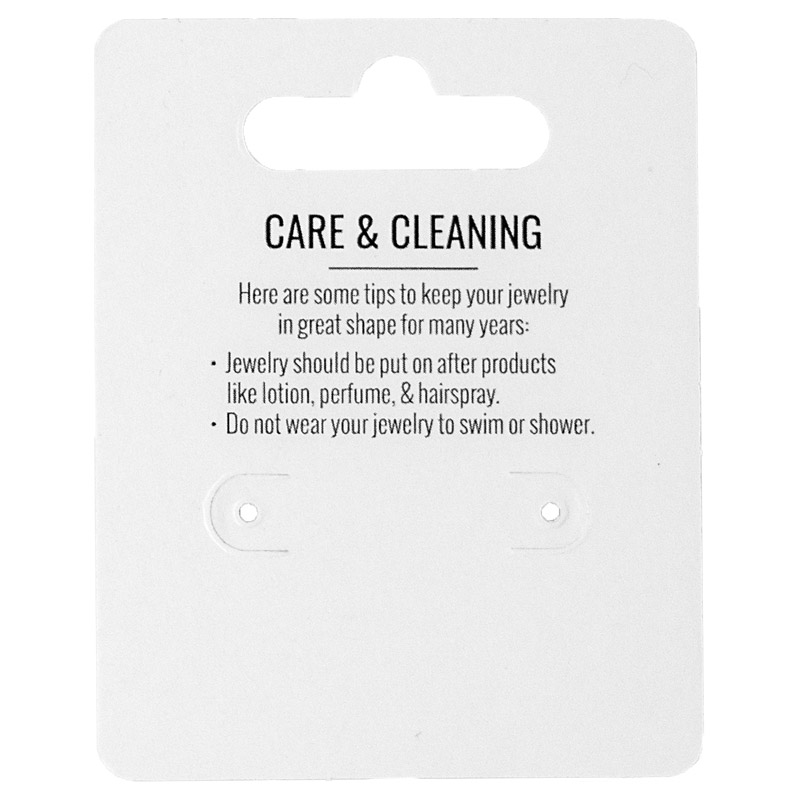 Sterling Silver Earring Card Hang Tag