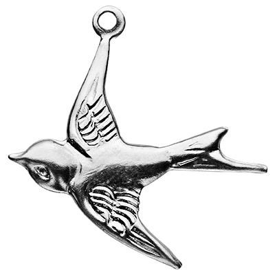 Sterling Silver Swallow Bird Charm