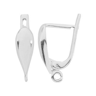 Sterling Silver Teardrop Leverback Ear Harp