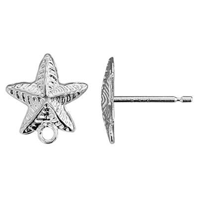 Sterling Silver Starfish Post Earring Findings