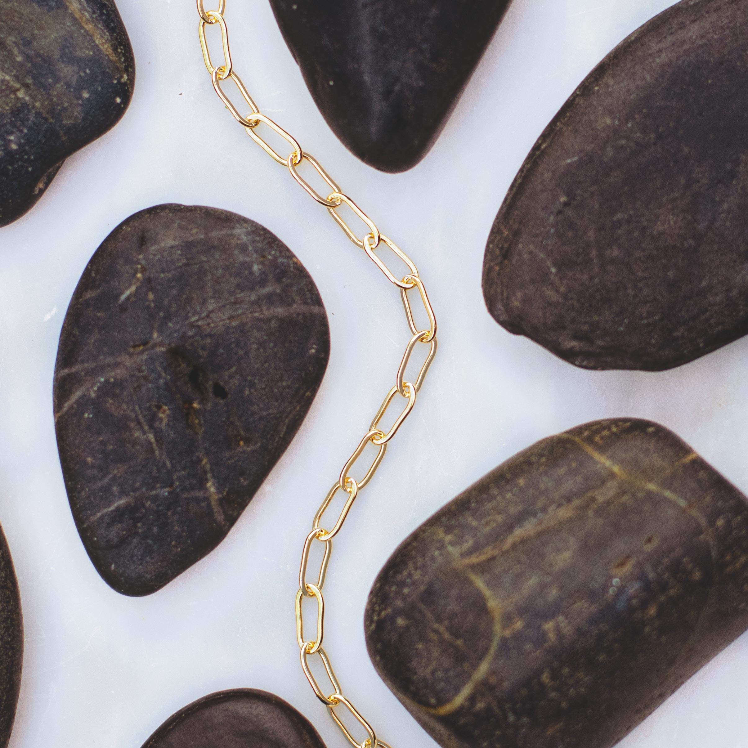 Gold-Filled Flat Paperclip Chain Footage