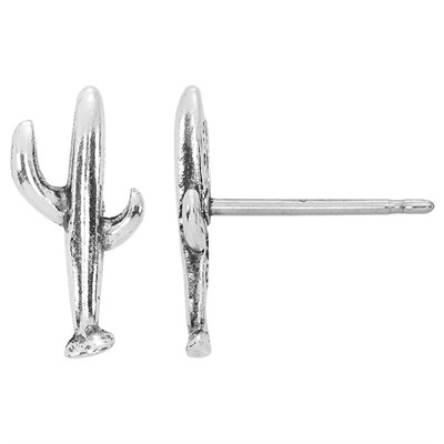 Sterling Silver Tiny Saguaro Cactus Post Earrings